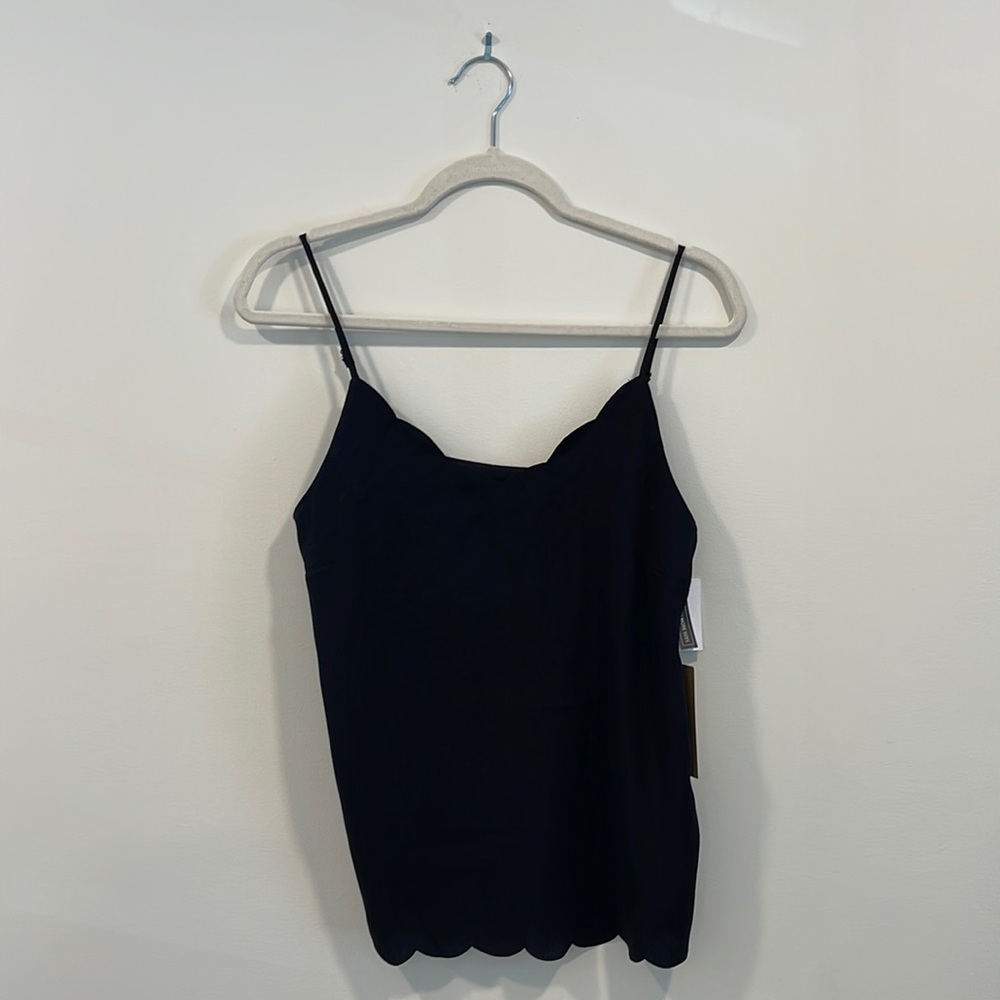 Halogen: Scallop Camisole, black- NWT